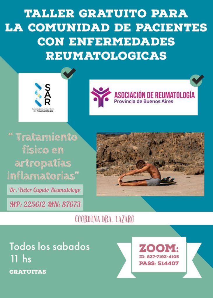 Taller gratuito: tratamiento físico en artropatías inflamatorias