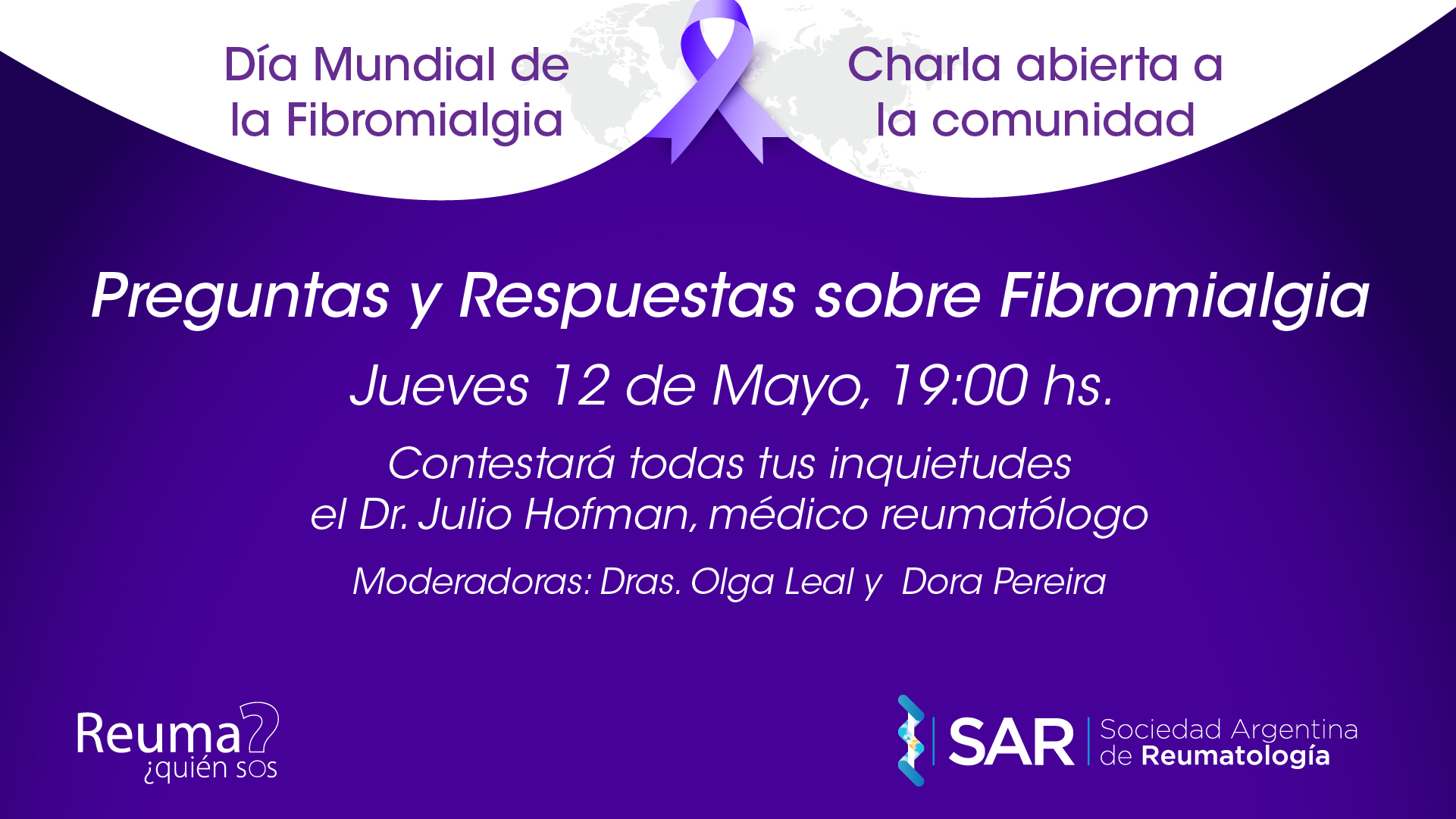 Charla a la comunidad «Preguntas y Respuestas sobre Fibromialgia» Día Mundial de la Fibromialgia