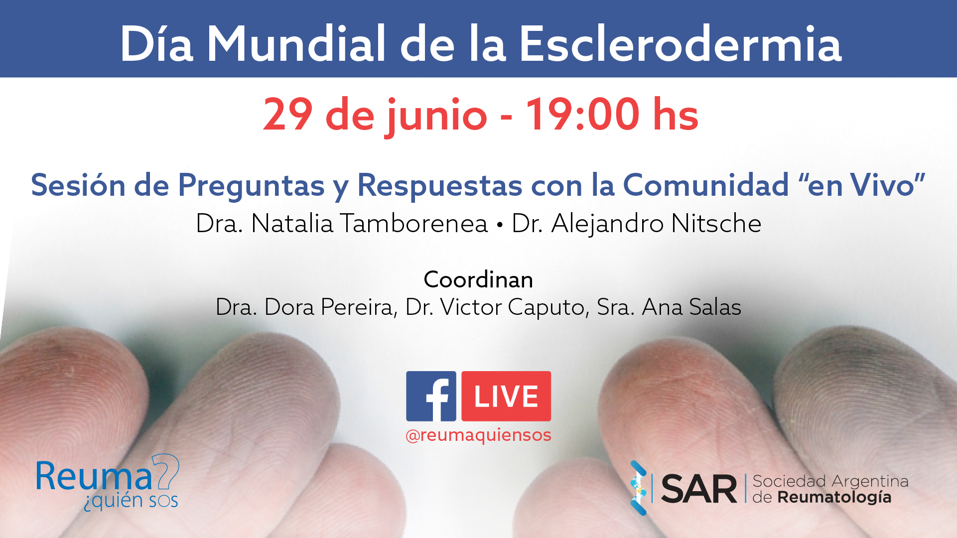 Día Mundial de la Esclerodermia – Charla a la comunidad «Preguntas y Respuestas sobre Esclerodermia»